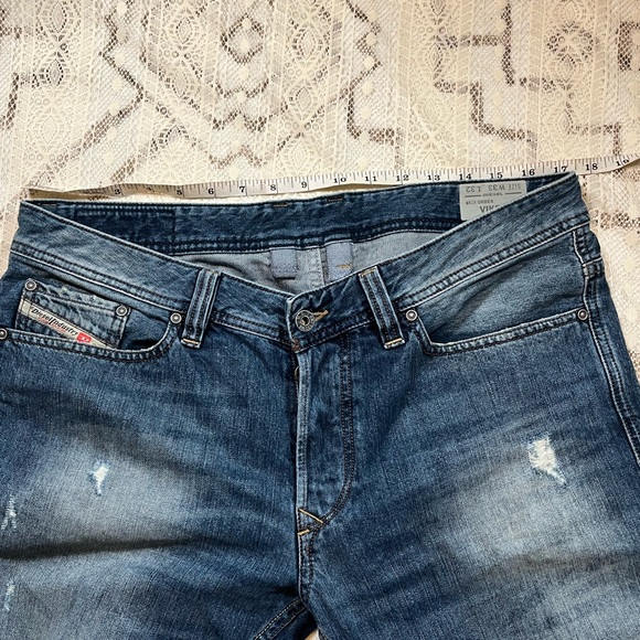 Diesel Men's Distressed Blue Jeans - Picture 10 of 12